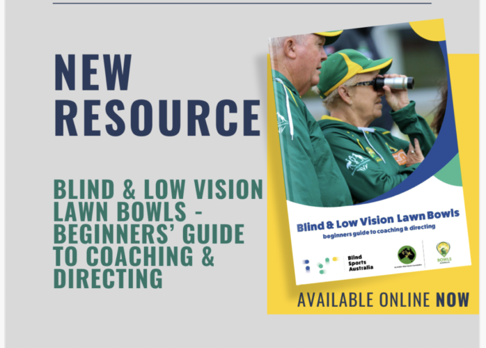 Image of promotion of BLV Lawn Bowls beginners guide to coaching & directing.